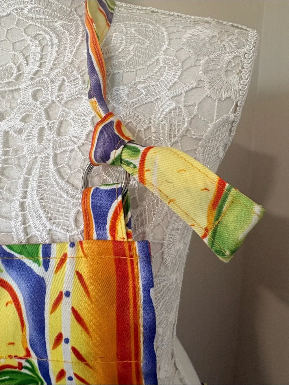 NWOT Lemon Print Kitchen Apron Mediterranean Italian Tuscan Adjustable